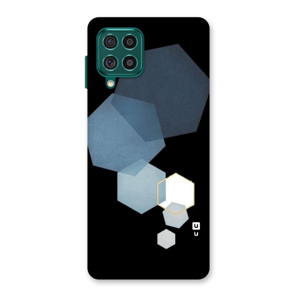 Shades Of Blue Shapes Back Case for Galaxy F62