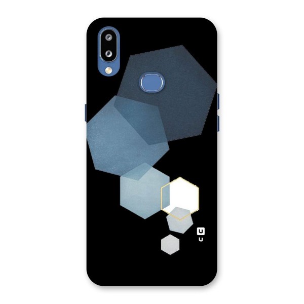 Shades Of Blue Shapes Back Case for Galaxy M01s