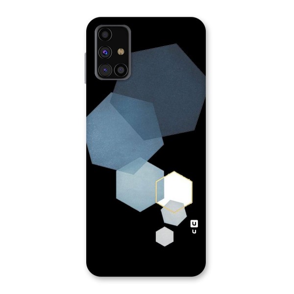 Shades Of Blue Shapes Back Case for Galaxy M31s