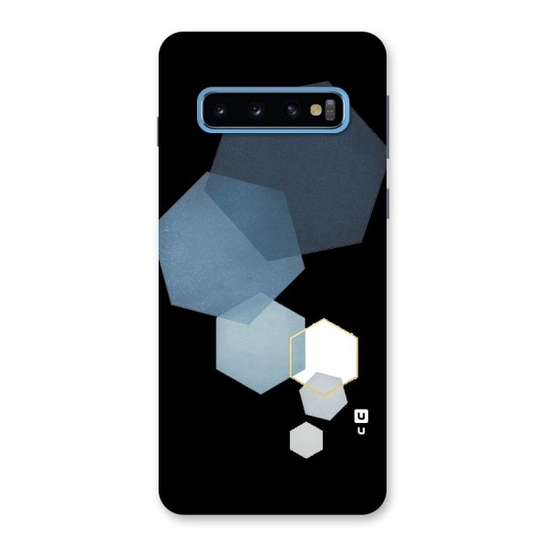 Shades Of Blue Shapes Back Case for Galaxy S10