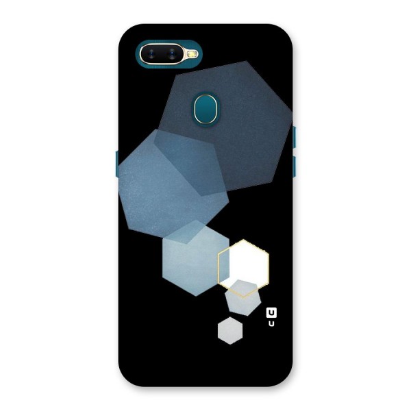 Shades Of Blue Shapes Back Case for Oppo A12