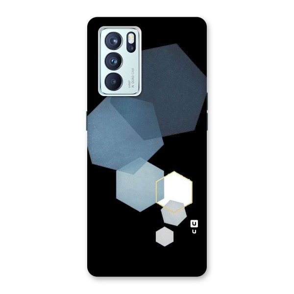 Shades Of Blue Shapes Back Case for Oppo Reno6 Pro 5G