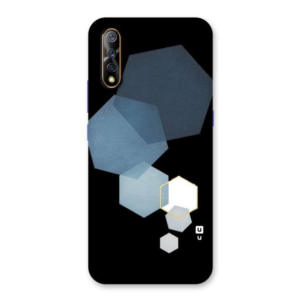 Shades Of Blue Shapes Back Case for Vivo S1