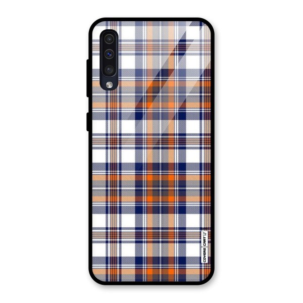 Shades Of Check Glass Back Case for Galaxy A50s