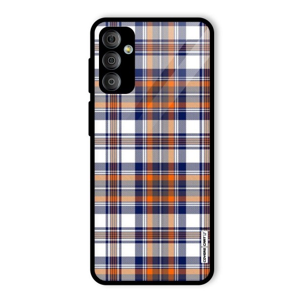 Shades Of Check Glass Back Case for Galaxy F23