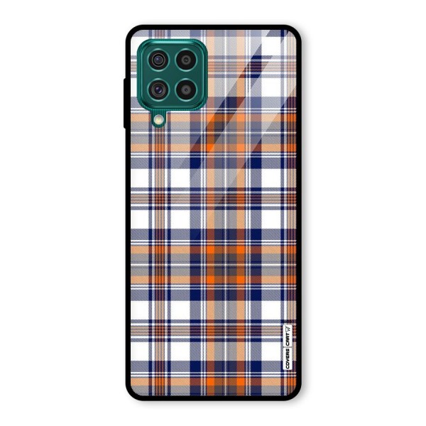 Shades Of Check Glass Back Case for Galaxy F62