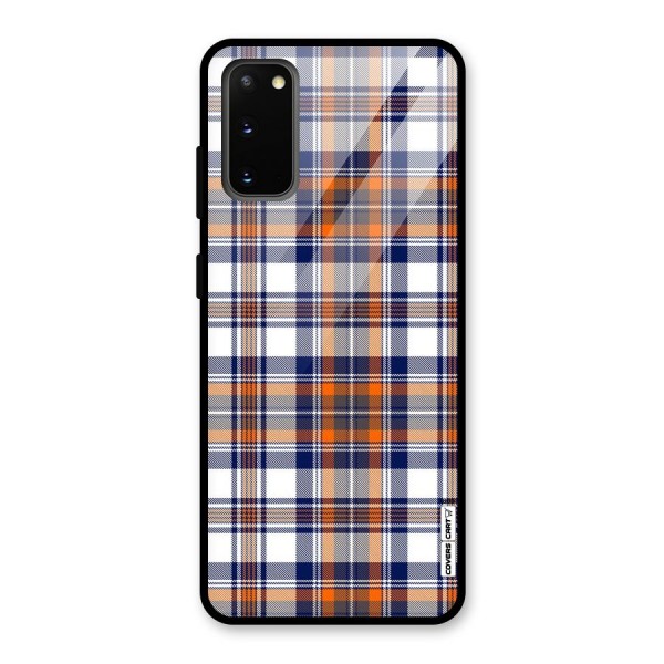 Shades Of Check Glass Back Case for Galaxy S20