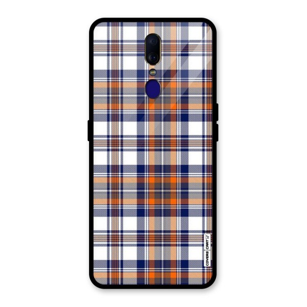 Shades Of Check Glass Back Case for Oppo F11