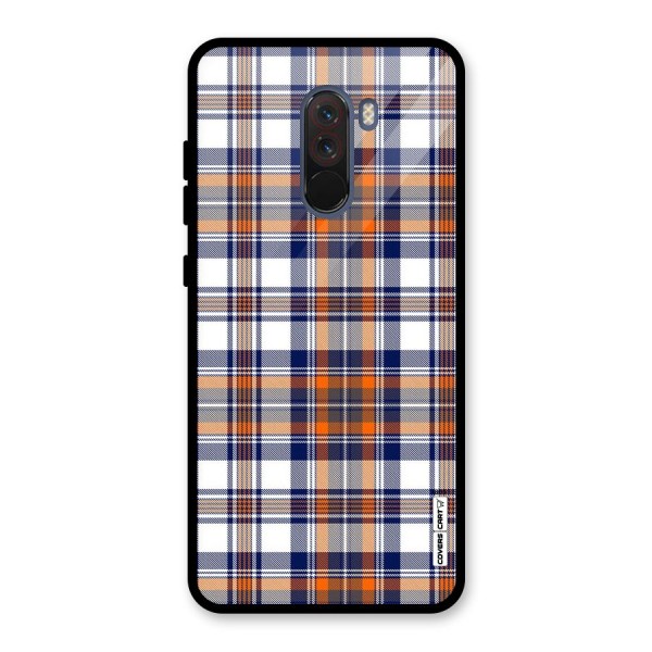 Shades Of Check Glass Back Case for Poco F1