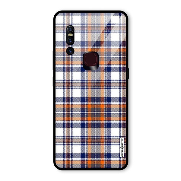 Shades Of Check Glass Back Case for Vivo V15