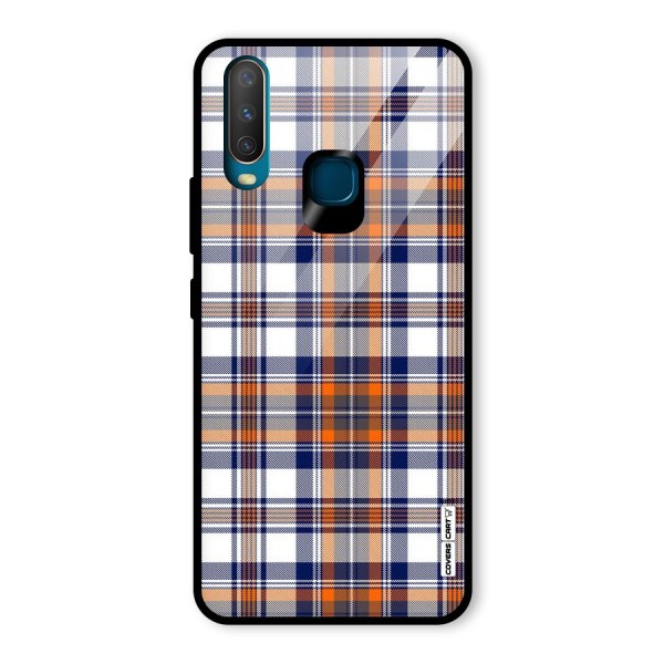 Shades Of Check Glass Back Case for Vivo Y12