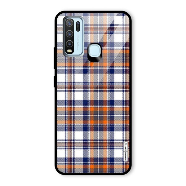 Shades Of Check Glass Back Case for Vivo Y30