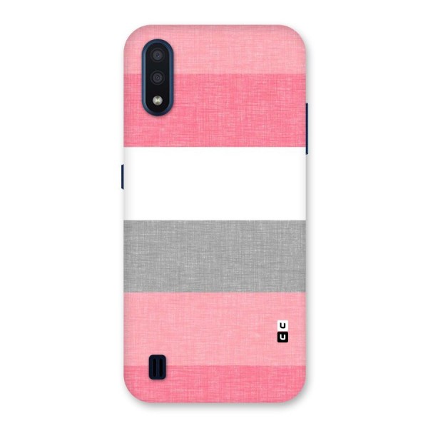 Shades Pink Stripes Back Case for Galaxy M01