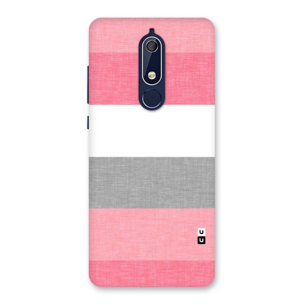 Shades Pink Stripes Back Case for Nokia 5.1