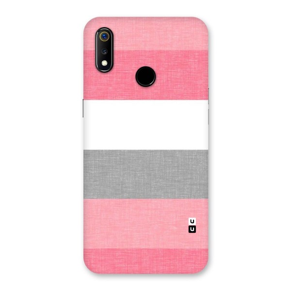 Shades Pink Stripes Back Case for Realme 3