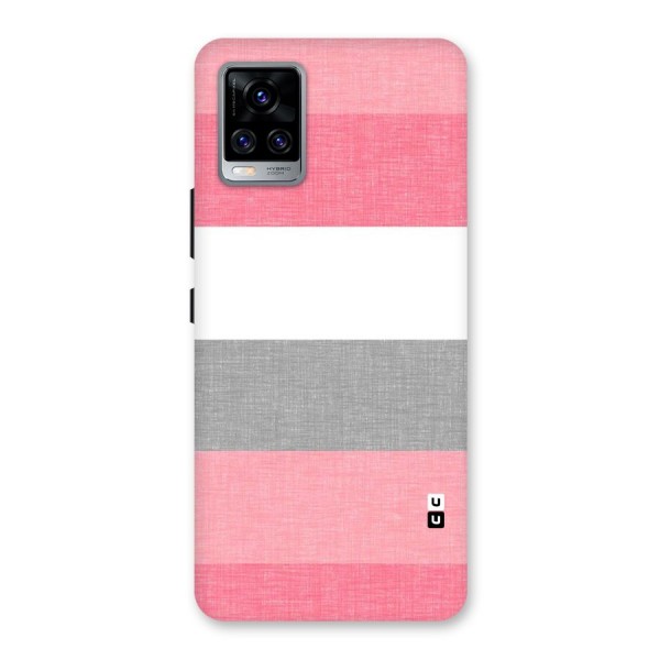 Shades Pink Stripes Back Case for Vivo V20 Pro