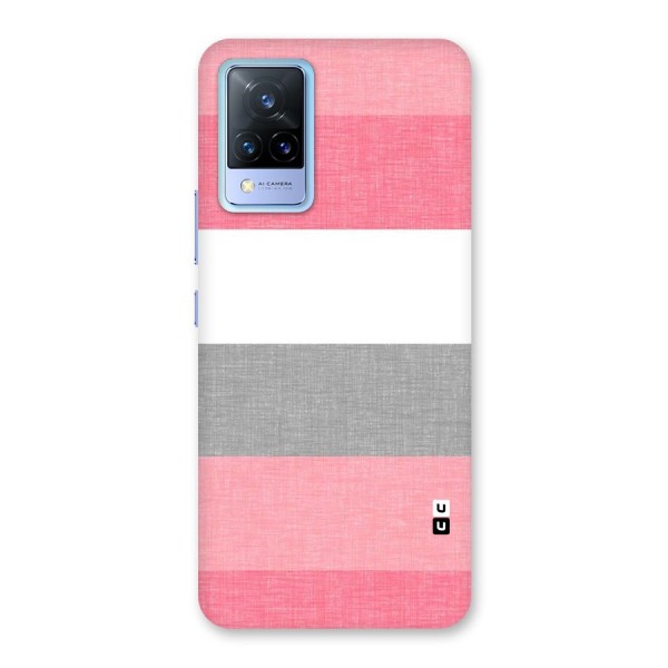 Shades Pink Stripes Back Case for Vivo V21 5G