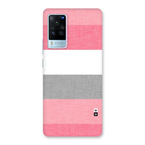 Shades Pink Stripes Back Case for Vivo X60 Pro