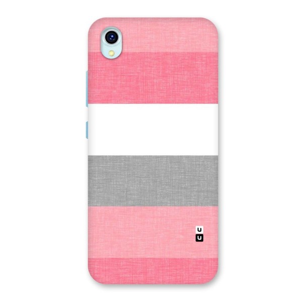 Shades Pink Stripes Back Case for Vivo Y1s