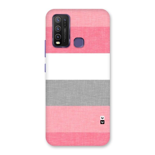 Shades Pink Stripes Back Case for Vivo Y30