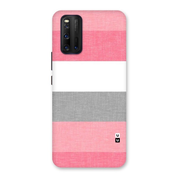 Shades Pink Stripes Back Case for Vivo iQOO 3