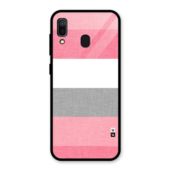 Shades Pink Stripes Glass Back Case for Galaxy A30