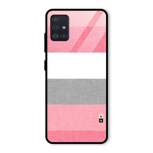 Shades Pink Stripes Glass Back Case for Galaxy A51