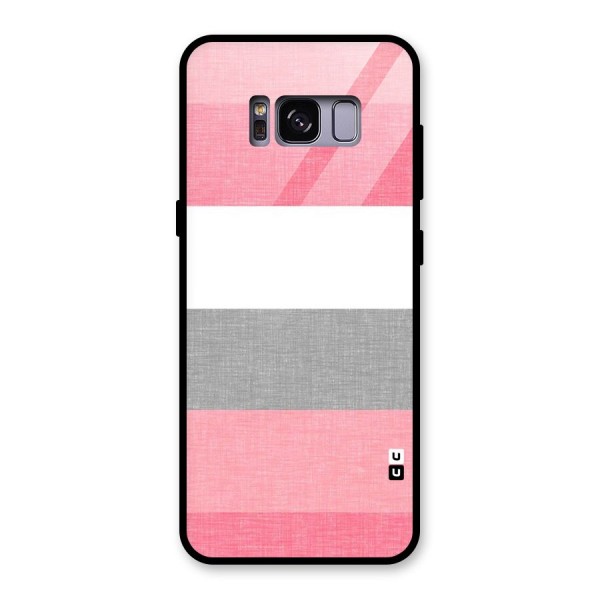 Shades Pink Stripes Glass Back Case for Galaxy S8