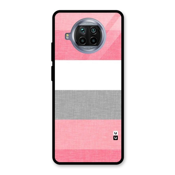 Shades Pink Stripes Glass Back Case for Mi 10i