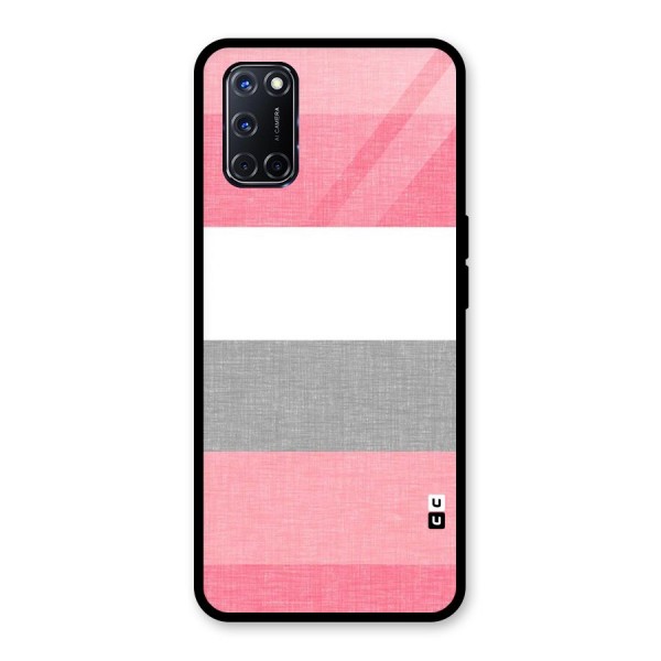 Shades Pink Stripes Glass Back Case for Oppo A52