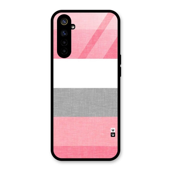 Shades Pink Stripes Glass Back Case for Realme 6