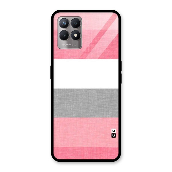 Shades Pink Stripes Glass Back Case for Realme 8i