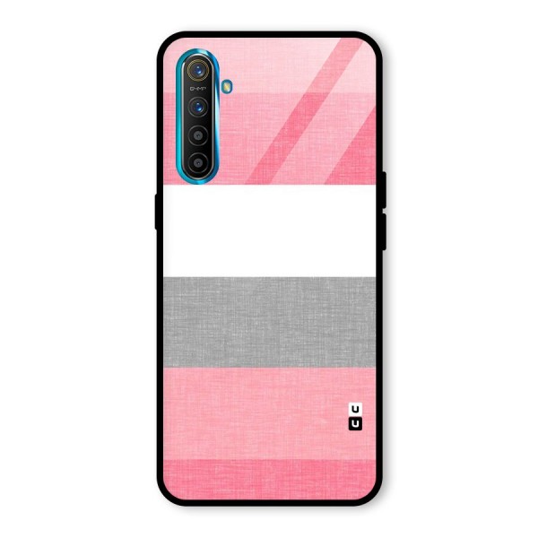 Shades Pink Stripes Glass Back Case for Realme XT