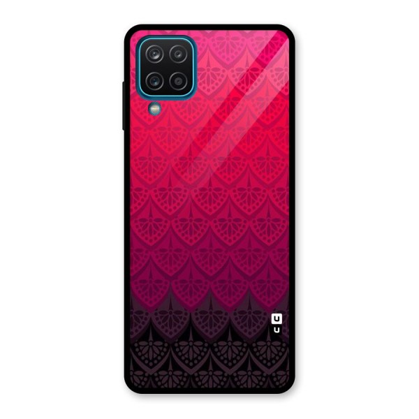 Shades Red Design Glass Back Case for Galaxy A12