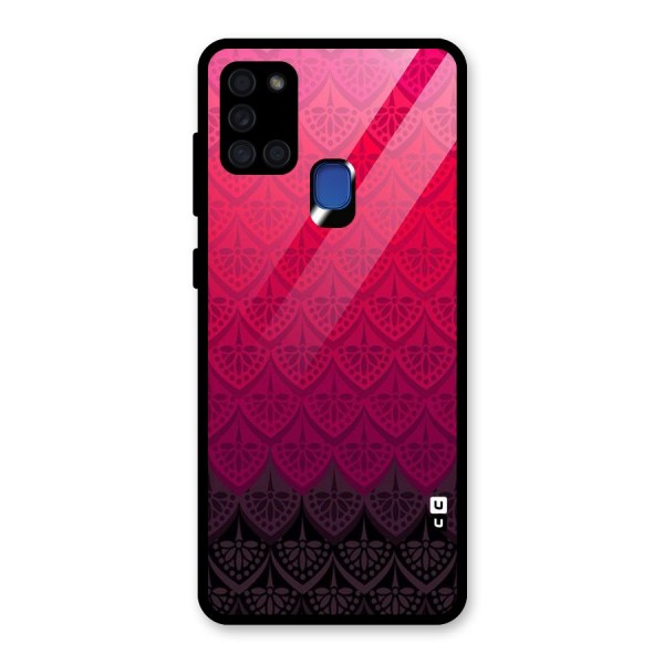 Shades Red Design Glass Back Case for Galaxy A21s