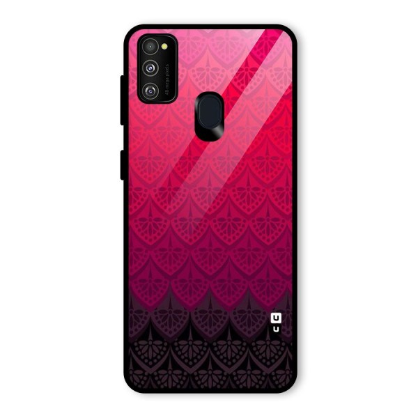 Shades Red Design Glass Back Case for Galaxy M21