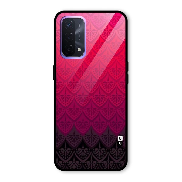 Shades Red Design Glass Back Case for Oppo A74 5G