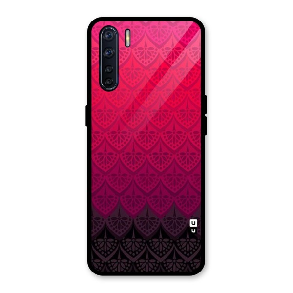 Shades Red Design Glass Back Case for Oppo F15