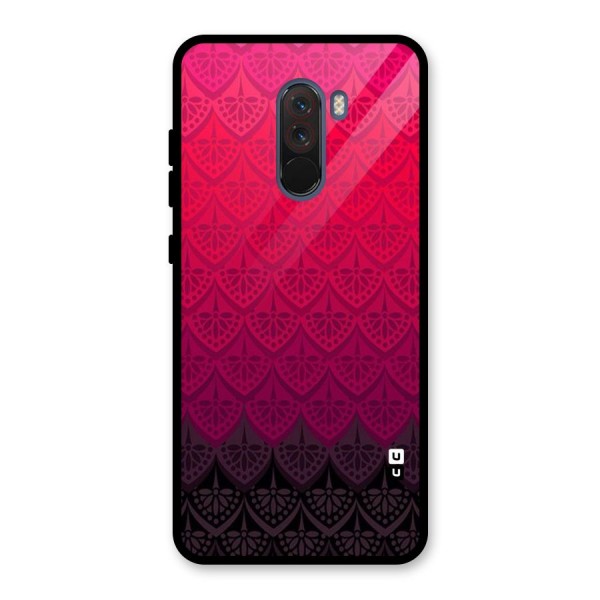 Shades Red Design Glass Back Case for Poco F1