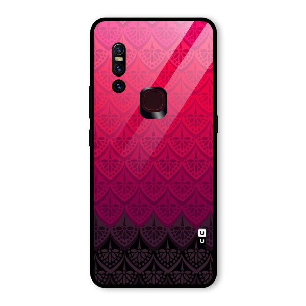 Shades Red Design Glass Back Case for Vivo V15