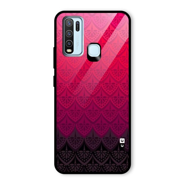 Shades Red Design Glass Back Case for Vivo Y30