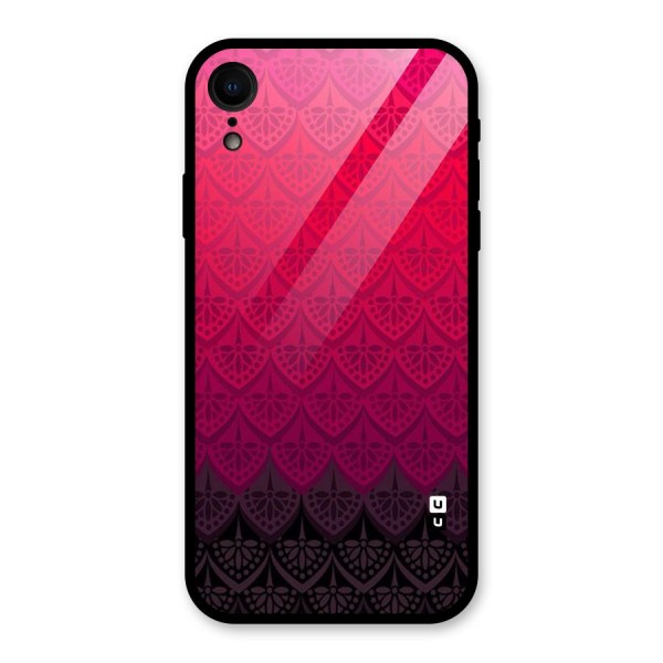 Shades Red Design Glass Back Case for XR