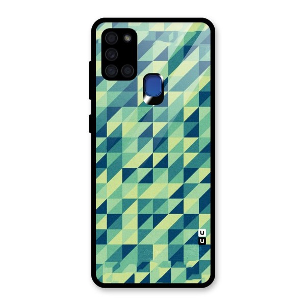 Shady Green Glass Back Case for Galaxy A21s