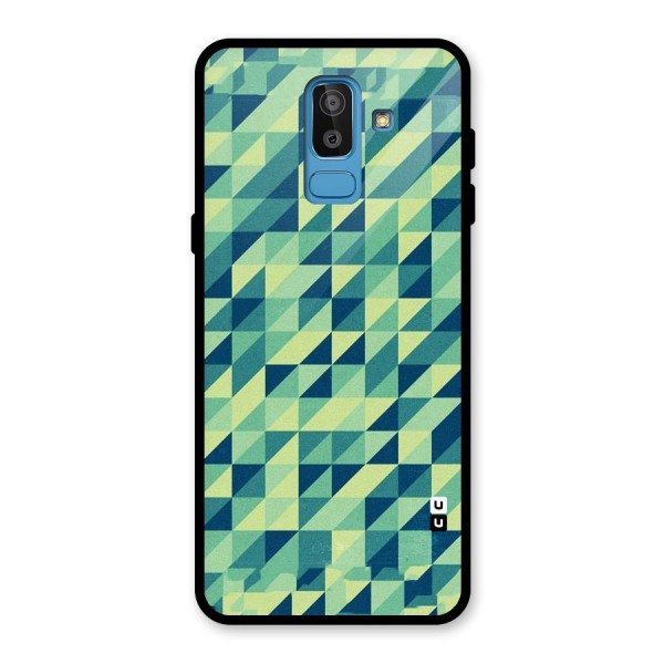 Shady Green Glass Back Case for Galaxy J8