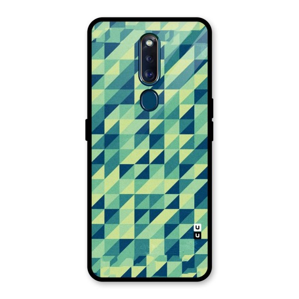 Shady Green Glass Back Case for Oppo F11 Pro