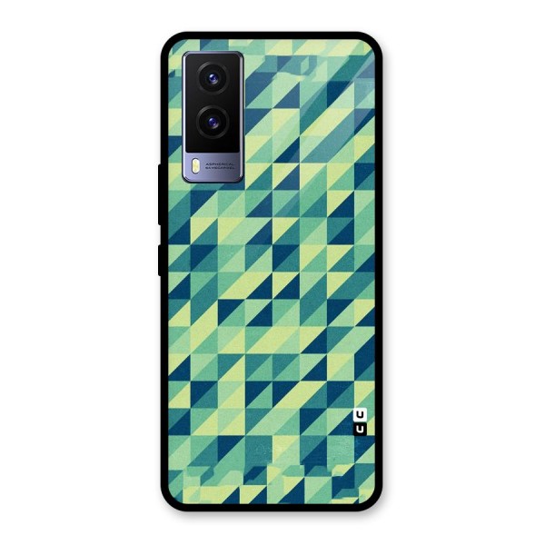 Shady Green Glass Back Case for Vivo V21e 5G