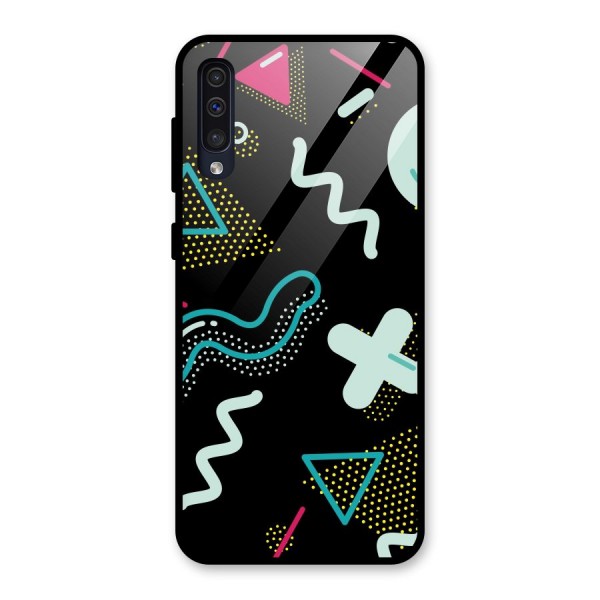 Shapes Pattern Glass Back Case for Galaxy A50s