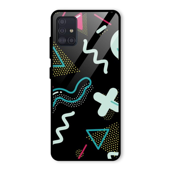 Shapes Pattern Glass Back Case for Galaxy A51