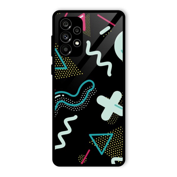 Shapes Pattern Glass Back Case for Galaxy A73 5G