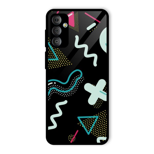 Shapes Pattern Glass Back Case for Galaxy F23